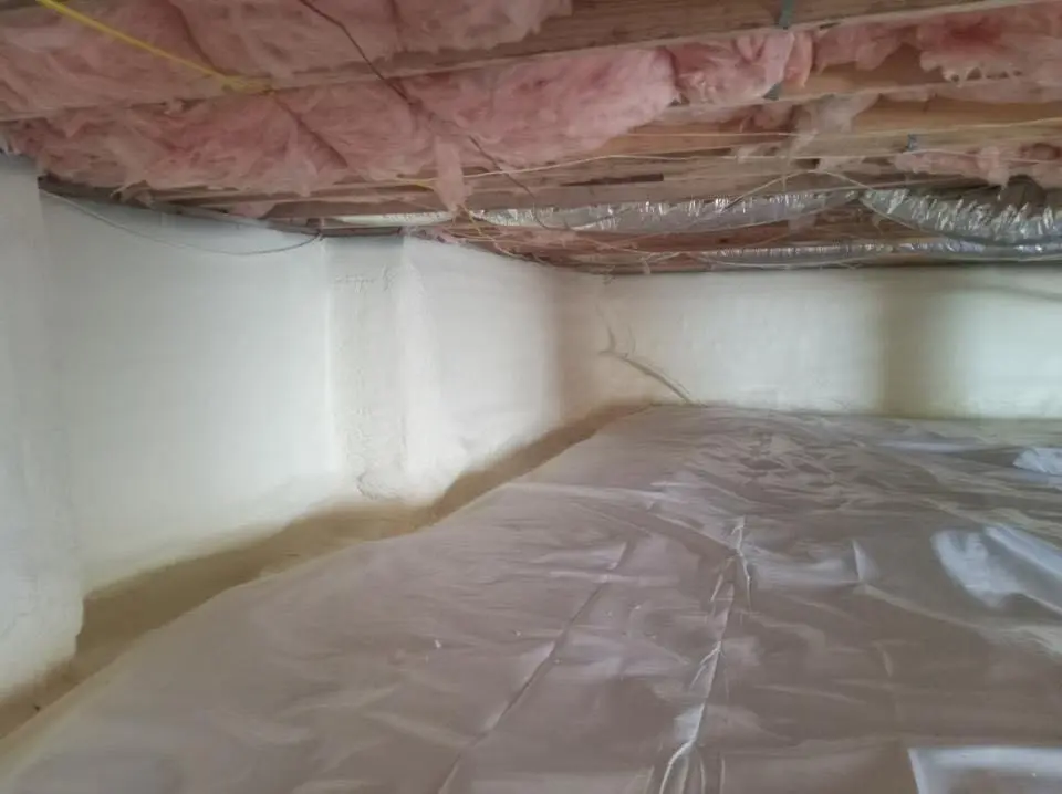 Crawl space encapsulation with closed-cell spray foam for Metal Roof Coating in Scottsboro