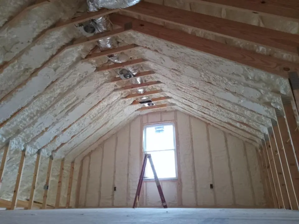 Spray foam roofing application for Crawl Space Insulation project in Scottsboro